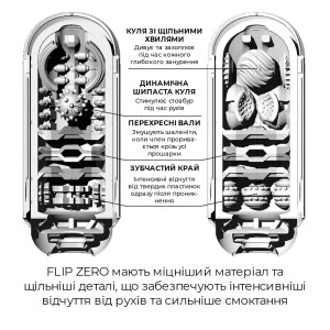 Мастурбатор Tenga Flip Zero Black, изменяемая интенсивность стимуляции, раскладной. Photo 3