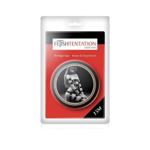 Скотч для бондажа Fetish Tentation Black (15м), не липне до шкіри і волосків, тільки сам до себе. Photo 3