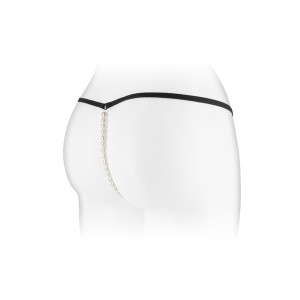 Трусики-стрінги з перлинною ниткою Fashion Secret VENUSINA Black. Photo 2