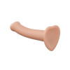 Насадка для страпону Strap-On-Me Dual Density Dildo Flesh XL, діаметр 4,5 см, двошарова, гнучка