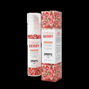 Масажна олія EXSENS Strawberry 50 мл розігрівальна, без цукру, без парабенів, їстівна