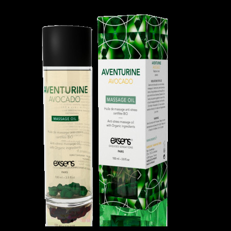 Розпродаж!!! Масажна олія EXSENS Aventurine Avocado (антистрес) 100мл (термін 12.2024)