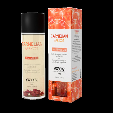 Масажна олія EXSENS Carnelian Apricot (бадьорна з сердоліком) 100мл, натуральна
