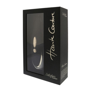 Люксовий вакуумний стимулятор Satisfyer Luxury Haute Couture Black зі вставкою із шкіри. Photo 2