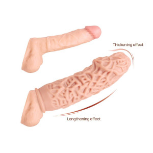 Насадка на член Kokos Extreme Sleeve ES.12 розмір M, потовщувальна, стимулюючий рельєф. Photo 2