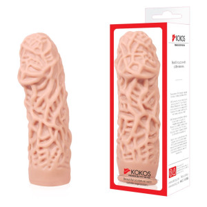 Насадка на член Kokos Extreme Sleeve ES.12 розмір M, потовщувальна, стимулюючий рельєф. Photo 3