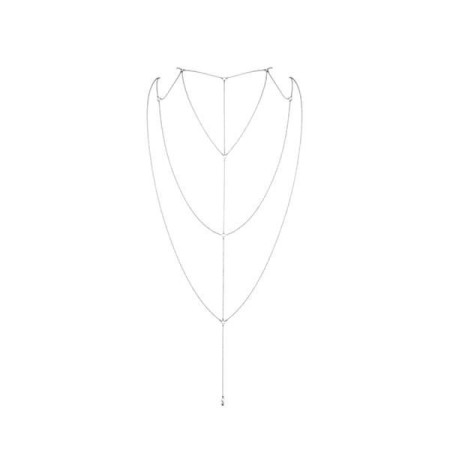 Ланцюжок для спини Bijoux Indiscrets Magnifique Back and Cleavage Chain - Silver, прикраса для тіла