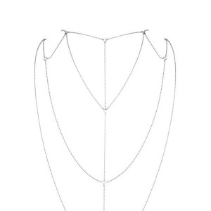 Ланцюжок для спини Bijoux Indiscrets Magnifique Back and Cleavage Chain - Silver, прикраса для тіла. Photo 2