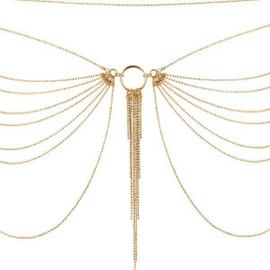 Ланцюжок на трусики або ліф Bijoux Indiscrets MAGNIFIQUE Waist Chain - Gold, прикраса на тіло. Photo 2