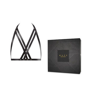 Портупея Bijoux Indiscrets MAZE — Halter Bra Harness Black. Photo 2