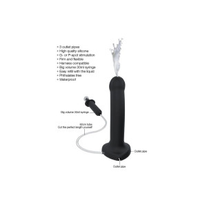 Фалоімітатор, що кінчає Strap-On-Me Dildo Cum Black, діаметр 3,6 см, силікон, насадка для страпону. Photo 3