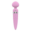 Вібромасажер 2в1 PILLOW TALK - Sultry Pink, класичний масажер і вібратор з ротацією, підігрів
