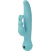 Вібратор-кролик з сенсорним управлінням і ротацією Touch by SWAN - Duo Teal, глибока вібрація