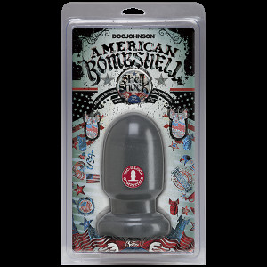 Анальна пробка для фістінгу Doc Johnson American Bombshell - Shell Shock S Gun Metal, діаметр 7,4 см. Photo 2