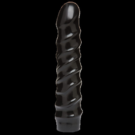 Ділдо Doc Johnson CodeBlack - 8 Inch Raging Vac-U-Lock із стимулюючим рельєфом, діаметр 3,8 см