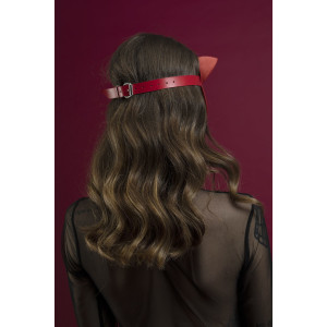 Маска кішечки Feral Feelings - Catwoman Mask, натуральна шкіра, червона. Photo 3