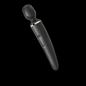 Вібромасажер Satisfyer Wand-er Woman (Black/Gold), водонепроникний, потужний, розмір XXL. Photo 2