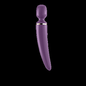 Вібромасажер Satisfyer Wand-er Woman (Purple/Gold) водонепроникний, потужний, розмір XXL. Photo 3