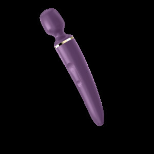 Вібромасажер Satisfyer Wand-er Woman (Purple/Gold) водонепроникний, потужний, розмір XXL. Photo 2