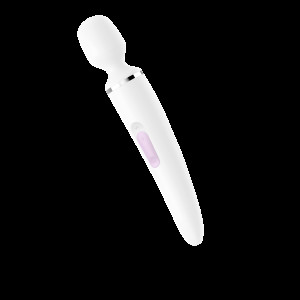 Вібромасажер Satisfyer Wand-er Woman (White/Chrome), водонепроникний, потужний, розмір XXL. Photo 2