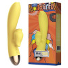 Вібратор-кролик з підігрівом і пустотливим язичком для клітора Leten Wonderful Yellow