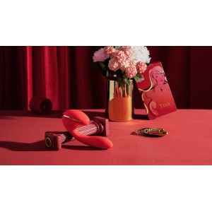 Вакуумний вібратор KISTOY Tina з підігрівом, вагінально-кліторальний, діаметр 3,5см. Photo 2