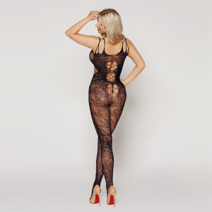 Ажурний бодістокінг з вирізами 