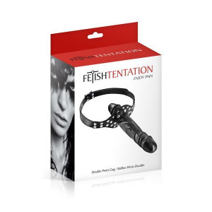 Кляп з подвійним фалоімітатором Fetish Tentation Double Penis Gag (м'ята упаковка!!!). Photo 3