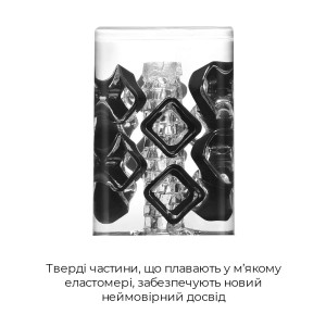 Мастурбатор Tenga Crysta Block, унікальний рельєф, стимулювальні щільні блоки, прозорий матеріал. Photo 3