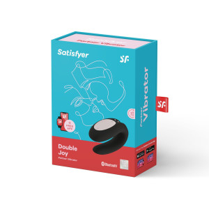 Смарт-вібратор для пар Satisfyer Double Joy Black із широким кліторальним стимулятором. Photo 2