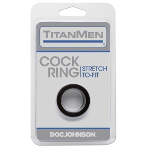 Ерекційне кільце Doc Johnson Titanmen Tools - Cock Ring - Black. Photo 2