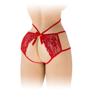 Трусики з відкритою попкою Fashion Secret Nadia Red. Photo 2