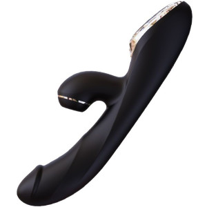 Вакуумний вібратор-кролик з підігрівом KISTOY A-King Pro Black, з LED-екраном. Photo 2