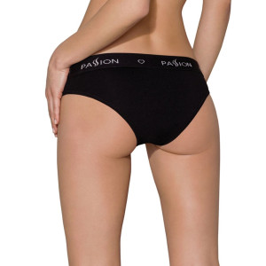 Трусики з широкою гумкою і мереживом Passion PS001 PANTIES black, size XL. Photo 2