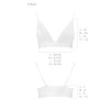 Еластичний топ з мереживом Passion PS001 TOP white, size XL