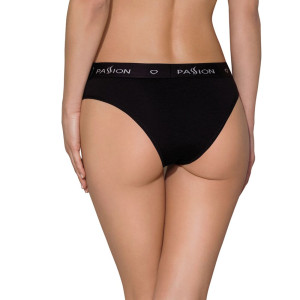 Трусики-сліпи з бавовни та еластаном Passion PS004 PANTIES black, size S. Photo 2