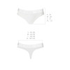 Трусики-бразиліана з бавовни Passion PS005 PANTIES white, size M