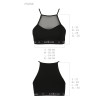 Спортивний топ з прозорою вставкою Passion PS006 TOP black, size L