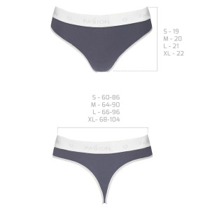 Спортивні трусики-стрінги Passion PS007 PANTIES dark grey, size L. Photo 3