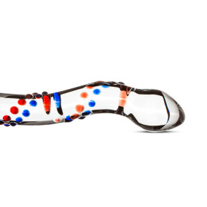 Скляний дилдо з вигинами і малюнком Gildo Glass Dildo No. 3. Photo 2