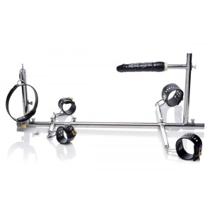 Конструкція для фіксації з фалоімітатором Imprisoned Metal Stockade with Dildo. Photo 3