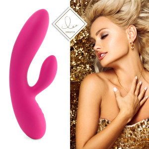 Гнучкий вібратор кролик з двома моторами FeelzToys Lea Rabbit Vibrator Rubine Red. Photo 2