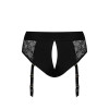 Мереживні трусики для страпона з підв’язками для панчіх Strap-On-Me DIVA HARNESS - L