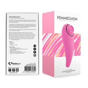 Пульсатор для клітора плюс вібратор FeelzToys - FemmeGasm Tapping & Tickling Vibrator Pink. Photo 2