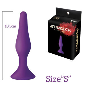 Анальная пробка на присоске MAI Attraction Toys №32 Purple, длина 10,5см, диаметр 2,5см. Photo 2