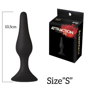 Анальная пробка на присоске MAI Attraction Toys №32 Black, длина 10,5см, диаметр 2,5см. Photo 2