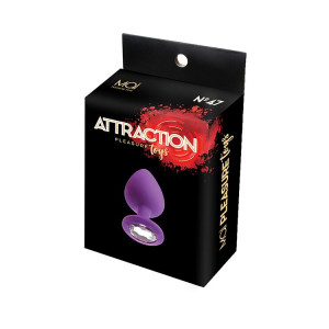 Анальная пробка с кристаллом MAI Attraction Toys №47 Purple, длина 7см, диаметр 2,8см. Photo 3