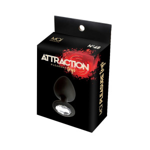 Анальная пробка с кристаллом MAI Attraction Toys №47 Black, длина 7см, диаметр 2,8см. Photo 3