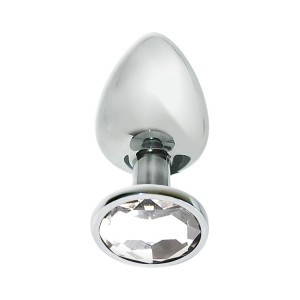 Анальная пробка с кристаллом MAI Attraction Toys №73, длина 8см, диаметр 3см