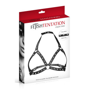 Портупея з металевими шипами Fetish Tentation Sexy Adjustable Chest Harness. Photo 3